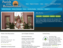 Tablet Screenshot of parishoftheresurrection.org